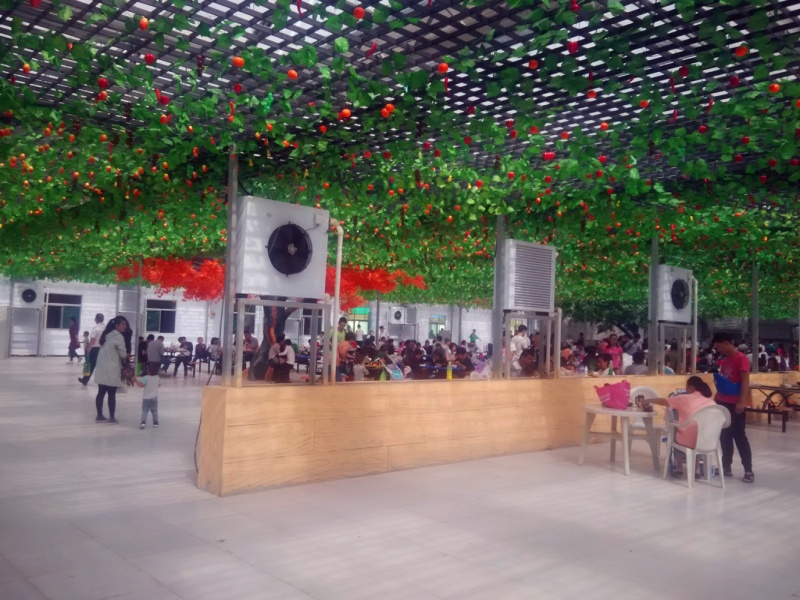 生態(tài)餐廳用中溫?zé)崴L(fēng)機